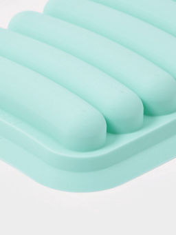 Форма для выпечки и приготовления сосисок Доляна, 6 ячеек, с крышкой, 17.5×13.5.2.8 см, силикон, бирюзовый