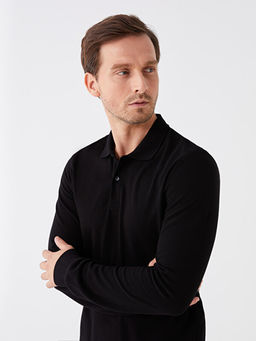 Polo Yaka Uzun Kollu Pike Erkek Ti??rt