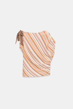 TOP RAYAS CON LINO / Multicolor - Zara фото 8