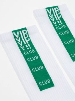 Цена за 2 пары. Носки Теплые CONTE Удлиненные хлопковые носки ACTIVE белый-зеленый - Conte elegant фото 5