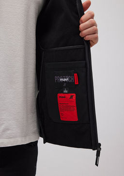 Dik Yaka Siyah Ceket - Mavi фото 5