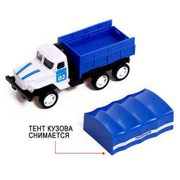 Грузовик металлический УРАЛ, инерция, масштаб 1:64, МИКС - Автоград фото 5