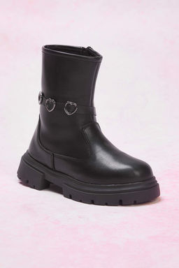 Siyah Kalp Tokal? Fermuarl? Buyuk K?z Cocuk Kids Bot
TAKAW26BO00012 - Trendyolmilla фото 6