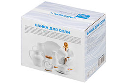 Банка д/соли 15,5*10*14,5 см 500 мл Айсберг волны + деревянная ложка + крышка - Elan gallery фото 32