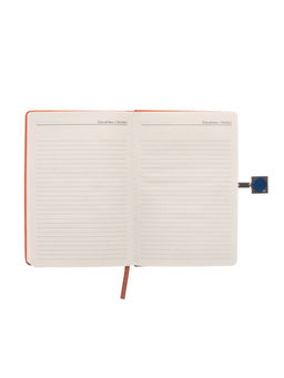 Ежедневник недатированный А5, с хлястиком, 96 листов, в линейку, пвх, оранжевый - Simaland фото 11