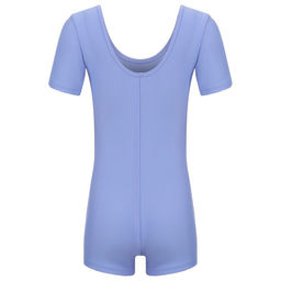 Купальник гимнастический Grace Dance, с шортами, с коротким рукавом, р. 28, цвет сирень  фото 10