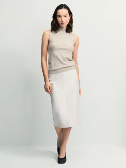 Юбка миди из искусственной кожи / Zarina