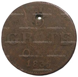 Монета 1/2 грота 1835 года Германские государства  Ольденбург