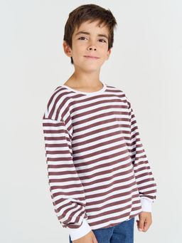 Свитшот облегченный Полоска Шоколад 7+ - Bungly фото 2