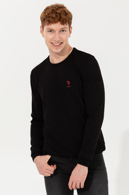 U. S. Polo Assn / Мужской черный трикотажный свитер Basic - U.s. polo assn фото 15