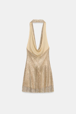 SPARKLY HALTERNECK DRESS - Zara фото 7