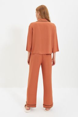 Tarc?n Biyeli Viskon Dokuma Pijama Tak?m? THMAW21PT0292