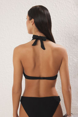 TRENDYOLMILLA Haki Balkonet Ters V Balenli Dokulu Bikini Ustu TBESS25BU00002 фото 3