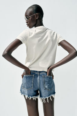 WASHED T-SHIRT WITH SLOGAN - Zara фото 3