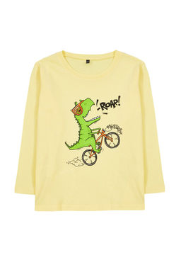 Lacivert Erkek Cocuk Hayvan Desenli Bisiklet Yaka Pamuklu Orme T-Shirt TKDAW25TS00009 - Trendyolmilla фото 15