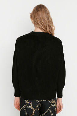 TRENDYOLMILLA Ekru Genis Kal?p V Yaka Triko H?rka TWOAW20HI0215  фото 5