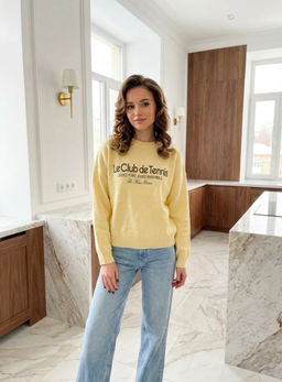 K13356 Джемпер (вязаный трикотаж) ЖЕЛТЫЙ