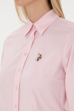 Kad_n A__k Pembe Uzun Kollu Basic G_mlek - U.s. polo assn фото 7