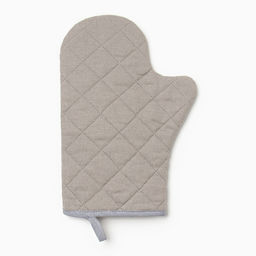 Набор кухонный Доляна «Душевная кухня»: варежка-прихватка 20×28 см, прихватка 17×17 см, серый