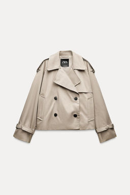 WATER-REPELLENT CROPPED TRENCH COAT ZW COLLECTION - Zara фото 5