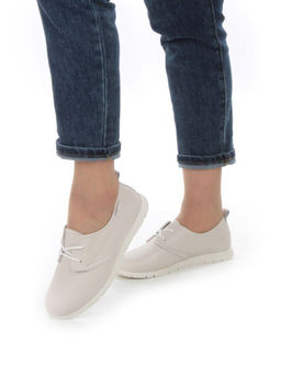 03-FDE16-1P BEIGE Полуботинки спортивные женские (натуральная кожа)