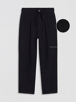 Loose Fit Erkek ?ocuk Keten Pantolon