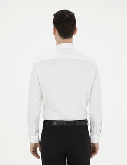 Beyaz Regular Fit Uzun Kollu Basic G_mlek - Pierre cardin фото 5