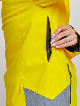 Горнолыжная куртка женская зимняя желтого цвета 2316J - Chunmai фото 9