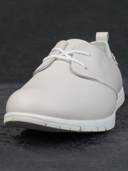 03-FDE16-1P BEIGE Полуботинки спортивные женские (натуральная кожа) - Фабричный китай фото 8