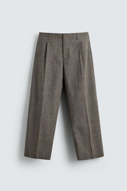 PANTAL?N RELAXED FIT CUADROS / Beige - Zara фото 7