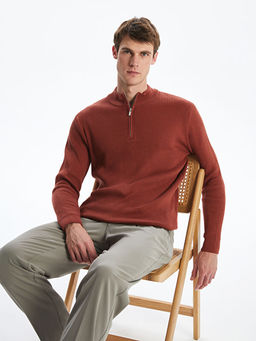 Dik Yaka Erkek Triko Kazak