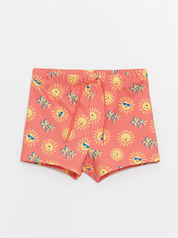 Beli Lastikli Bask?l? Erkek ?ocuk Boxer Mayo