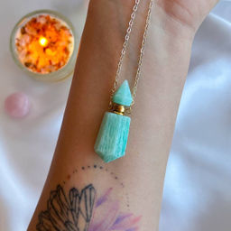 Кулон "Флакон" из Амазонита