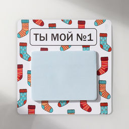 Магнит на холодильник с блоком для записей Ты мой №1, 12.7?12.7 см