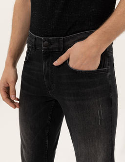 Siyah Slim Fit Jean Pantolon