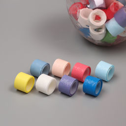 Клейкая лента пластик в банке «Микс», набор 40 шт., 1.2 см, дл. 0.9 м, 7×7×9 см