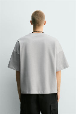 SUDADERA BOXY FIT INTERLOCK / Gris claro - Zara фото 3