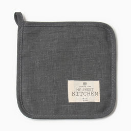 Набор кухонный Этель ECO grey: варежка 15×28 см, прихватка 19×19 см, 100% лён, 245 г/м²