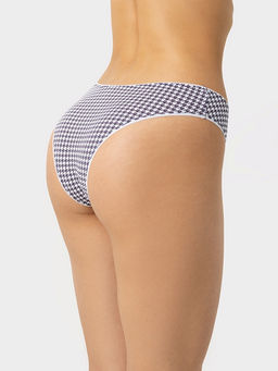 Цена за 2 штуки! Трусы женские бразилиана серые с принтом гусиная лапка - Mark formelle фото 2