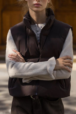 RUBBERISED PUFFER GILET