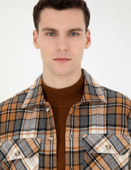 A__k Kahverengi Oduncu Oversize Uzun Kollu G_mlek - Pierre cardin фото 2