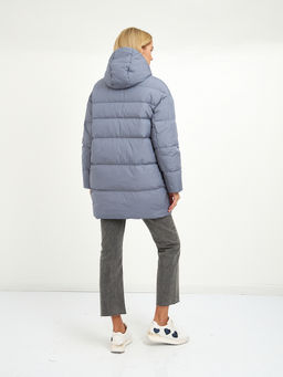 Пуховик женский с капюшоном, нап-ль:пух, перо - Glenfield фото 13