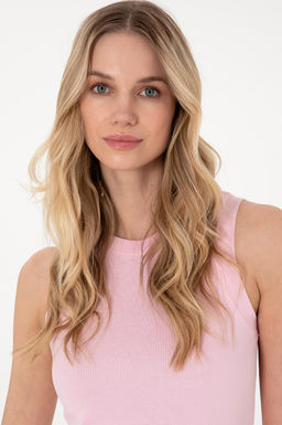 Kad_n A__k Pembe Kolsuz Bisiklet Yaka Basic Ti__rt Sepette S_rpriz _ndirim - U.s. polo assn фото 2