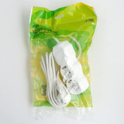 Удлинитель Luazon Lighting ECO, 2 розетки, 4,5 м, 16 А, 3500 Вт, ПВС 3х1 мм2, с з/к