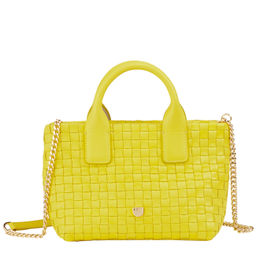 Итальянская миниатюрная женская сумочка DuDu Bags серии Ibiza | цитрусовый желтый