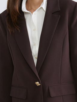 Krep Kad?n Blazer Ceket