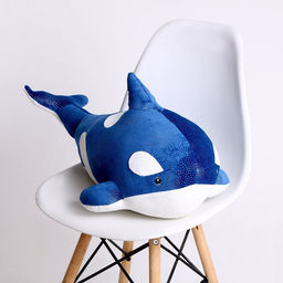 Мягкая игрушка без наполнителя «Косатка», 80 см, цвет синий