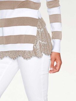 Пуловер 2 в 1, бежево-белый - Heine фото 5