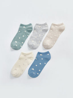 Desenli Kad?n Patik ?orap 5li Paket