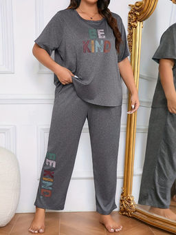 K13240 Домашний костюм (футболка и брюки) ГРАФИТ